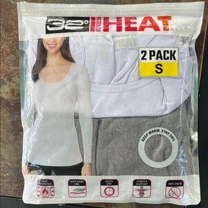 32 Degrees Women's Long Sleeve Tees - White and Gray 2-pack NWT Small